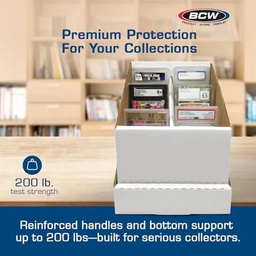 BCW 5ct Graded Shoe Box | Card Storage Holds 300 Toploaders & 100 Graded Cards thumbnail 4