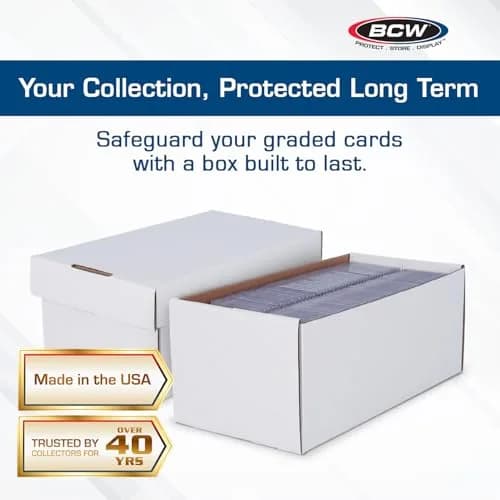 BCW 5ct Graded Shoe Box | Card Storage Holds 300 Toploaders & 100 Graded Cards thumbnail 2