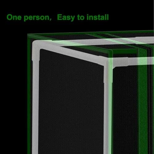 MELONFARM Hydroponic Grow Tent 24"x16"x24" | Reflective 600D Diamond Mylar Indoor Garden thumbnail 6
