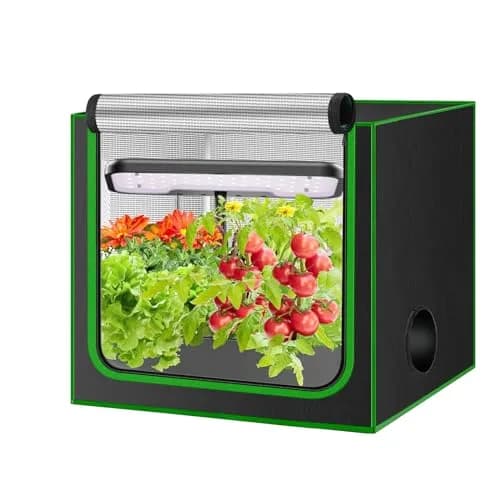 MELONFARM Hydroponic Grow Tent 24"x16"x24" | Reflective 600D Diamond Mylar Indoor Garden thumbnail 2