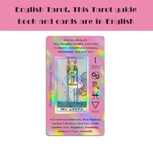 Smoostart Holographic Pink Tarot Cards for Beginners with Meanings on Them | Detailed Guide & Elegant Design thumbnail 8