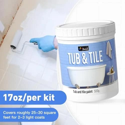 DWIL Tub and Tile Paint 16.5 oz (490 ml) Semi-Gloss White | Refinish Bathtubs, Sinks, Countertops & Tiles thumbnail 7