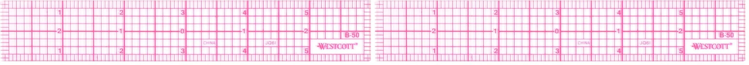 Westcott 6-Inch Beveled Transparent Ruler (B-50) 15.24 cm (6 in) | Accurate Drafting Tool — B-50