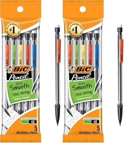 BIC Xtra-Life Mechanical Pencil 0.7mm | Smudge-Free, Refillable, Pack of 2 thumbnail 1