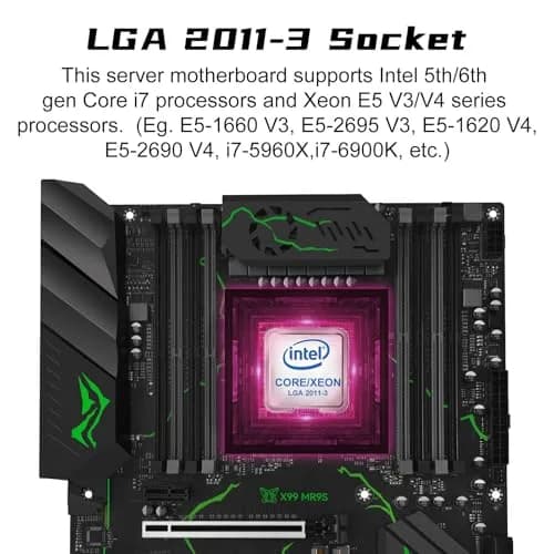 MACHINIST X99 MR9S ATX Motherboard LGA 2011-3 DDR4 ECC 256GB RAM | Supports Intel Xeon E5 V3/V4 & Core i7 5th/6th Gen thumbnail 2