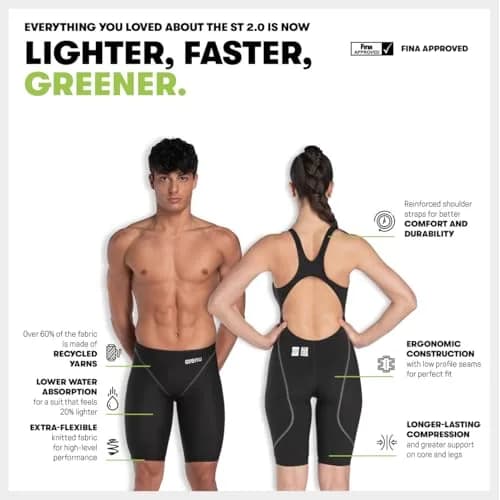ARENA Powerskin ST Next Open Back Junior Girls' Competition Racing Swimsuit 24 | Eco-Friendly, Fast & Durable thumbnail 5