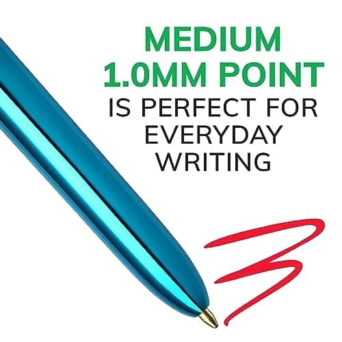 BIC 4-Color Original Retractable Ball Pens, Medium Point (1.0mm), 2-Pack | Smooth Ink Flow thumbnail 4