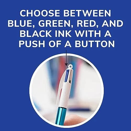 BIC 4-Color Original Retractable Ball Pens, Medium Point (1.0mm), 2-Pack | Smooth Ink Flow thumbnail 7