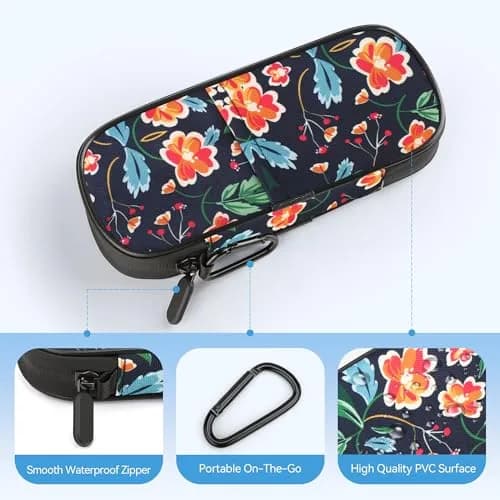 Gelozid Insulin Cooler Travel Case Red Flower | Compact, Insulated Diabetic Organizer (70-120c) thumbnail 4
