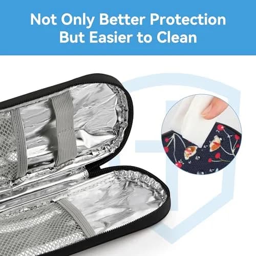 Gelozid Insulin Cooler Travel Case Red Flower | Compact, Insulated Diabetic Organizer (70-120c) thumbnail 6