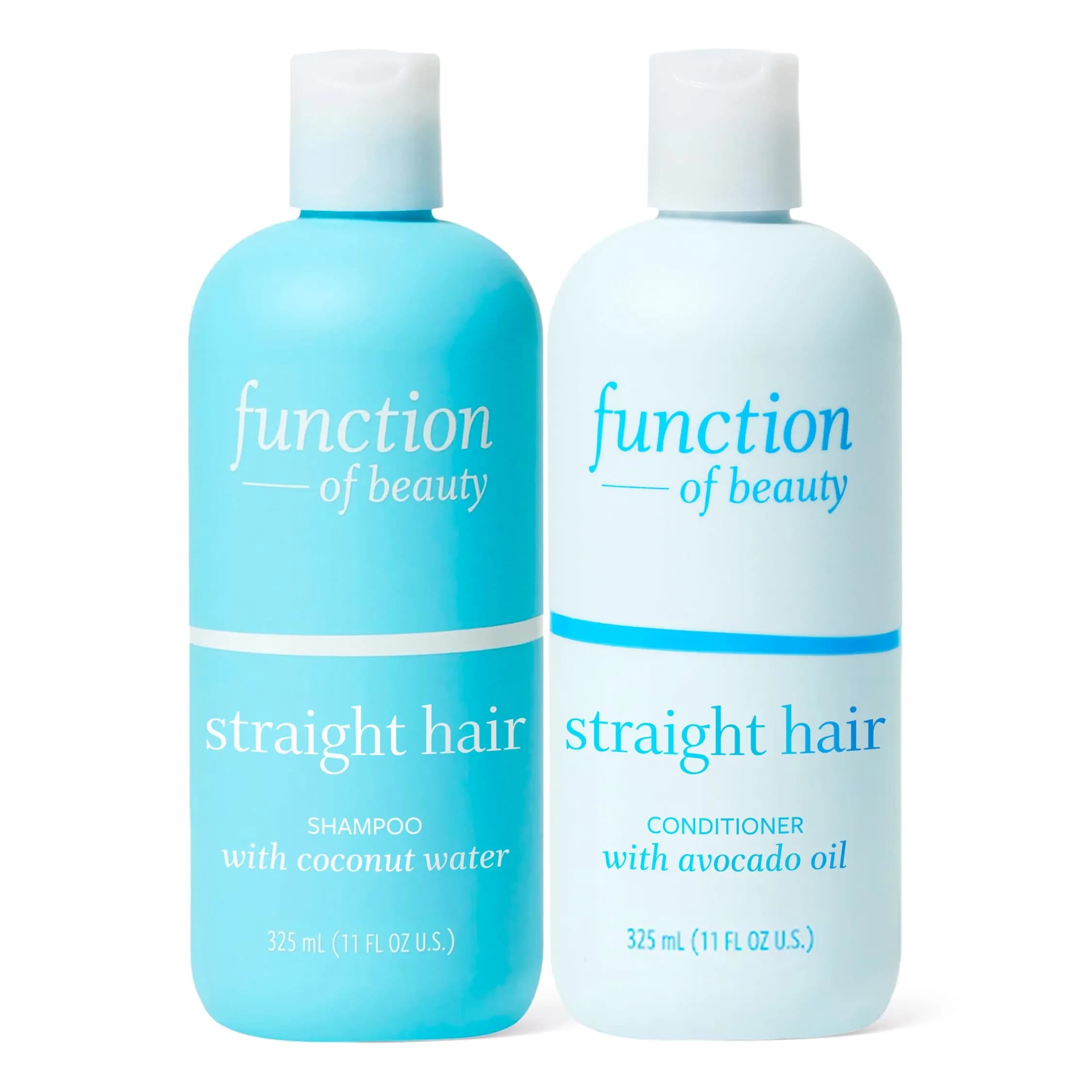 Function of Beauty Straight Hair Shampoo & Conditioner Set - Anti-Frizz 11oz | Hydrates & Smooths — Straight