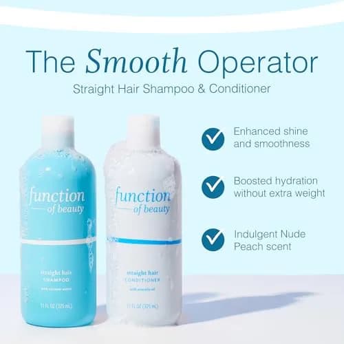 Function of Beauty Straight Hair Shampoo & Conditioner Set - Anti-Frizz 11oz | Hydrates & Smooths thumbnail 2