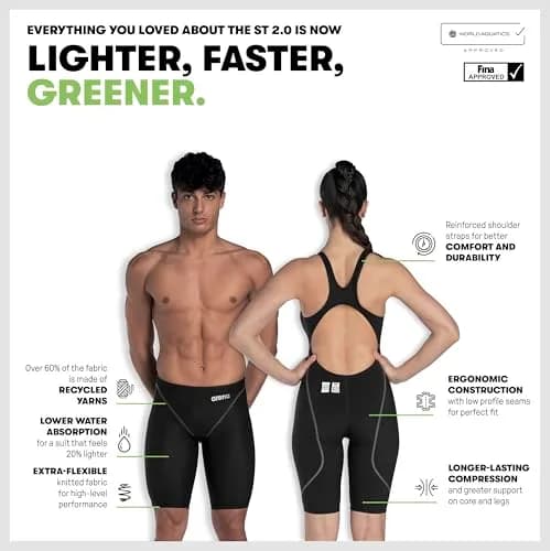 ARENA Powerskin ST Next Junior Boys' Racing Jammer Size 22 | FINA-Approved Eco Tech Suit thumbnail 6