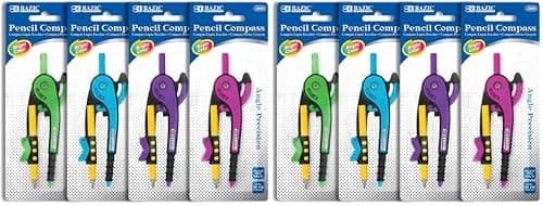 BAZIC Scale-Arm Compass with #2 Wood Pencil (Pack of 2) | Precision Drawing Tool thumbnail 1