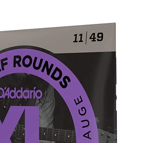D'Addario XL Half Rounds Electric Guitar Strings EHR370 Medium 11-49 (Pack of 2) | Smooth Feel, Reduced Finger Noise thumbnail 4