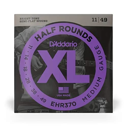 D'Addario XL Half Rounds Electric Guitar Strings EHR370 Medium 11-49 (Pack of 2) | Smooth Feel, Reduced Finger Noise thumbnail 2