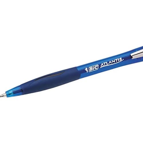 BIC Atlantis Original Retractable Ballpoint Pens, Medium Point 1.0mm Blue, 2-Count | Smooth Writing for Students & Office thumbnail 4