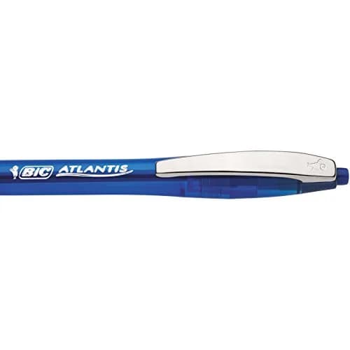 BIC Atlantis Original Retractable Ballpoint Pens, Medium Point 1.0mm Blue, 2-Count | Smooth Writing for Students & Office thumbnail 5