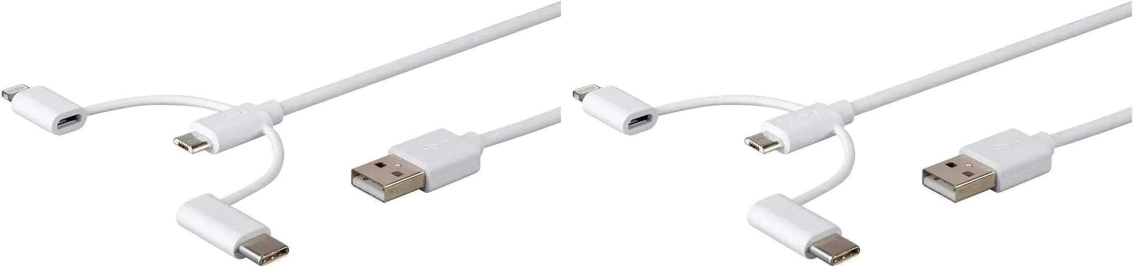 Monoprice USB & Lightning Cable 3 Feet | 2-Pack MFi Certified Charge & Sync — 2-Pack