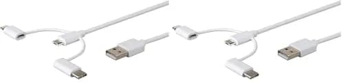 Monoprice USB & Lightning Cable 3 Feet | 2-Pack MFi Certified Charge & Sync thumbnail 1