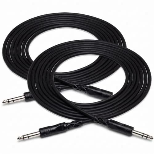 Hosa CSS-110 Balanced 1/4" TRS to 1/4" TRS Interconnect Cable, 3.05 m (10 Feet) Pack of 2 | Professional Audio Signal Transfer thumbnail 1