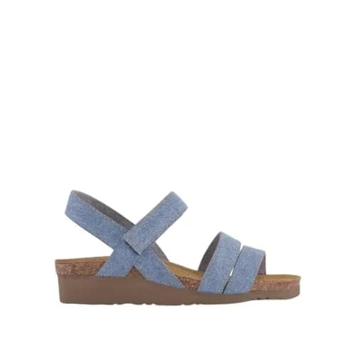 Naot Kayla Women's Sandals – 3-Strap Support with Backstrap, Cork-Latex Footbed, Arch Support – Comfortable for All-Day Walking Medium Denim thumbnail 1