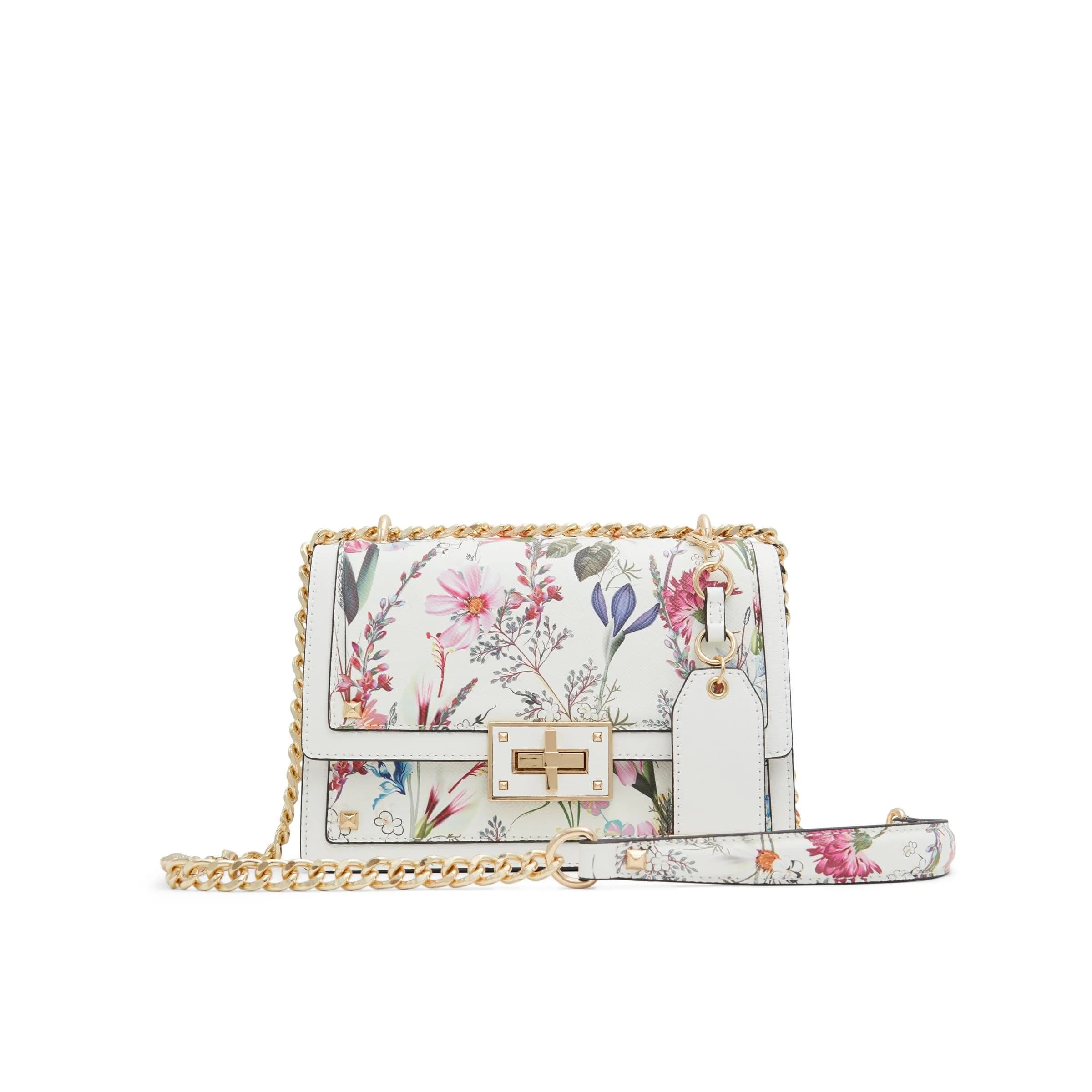 ALDO Byworthh Cross Body Bag Small Floral Bright Multi | Versatile Chain Strap — Bright Multi
