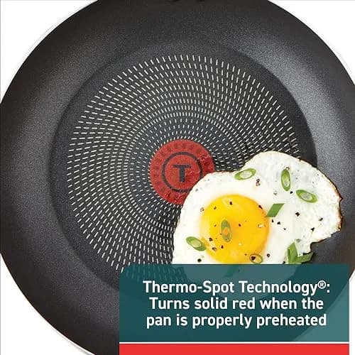 T-Fal Initiatives Nonstick Cookware Set 6 Piece | Oven Safe up to 350°F, Dishwasher Safe, Gray thumbnail 3