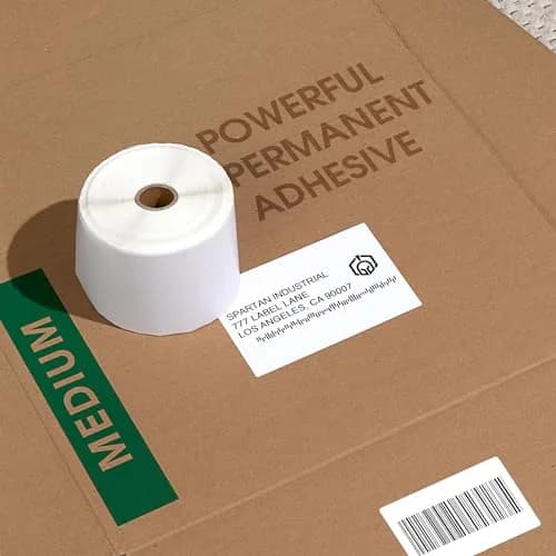 Spartan Industrial 4" X 6" Direct Thermal Labels, 2500 Count (10 Rolls) | Inkless Printing for Postage & Shipping thumbnail 5