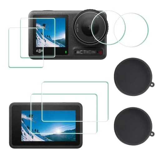 ULBTER Screen Protector for DJI OSMO Action 4 Camera + Lens Cap | 9H Tempered Glass, Bubble-Free, HD Clarity thumbnail 1