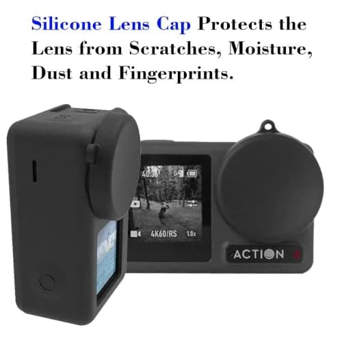 ULBTER Screen Protector for DJI OSMO Action 4 Camera + Lens Cap | 9H Tempered Glass, Bubble-Free, HD Clarity thumbnail 3