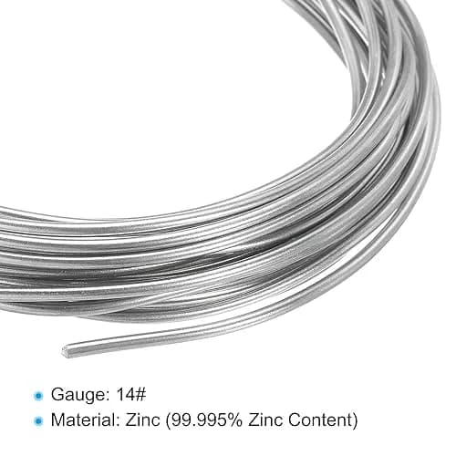 PATIKIL 99.99% High Purity Zinc Wire 2mm (16.4ft/5m) | Soft, Bendable Craft Wire for Shaping & DIY thumbnail 4