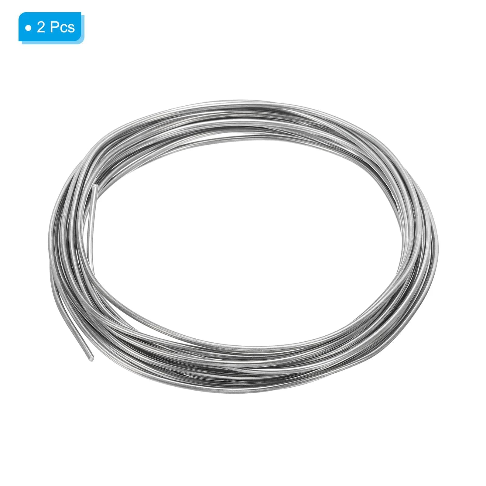 PATIKIL 99.99% High Purity Zinc Wire - 2 Rolls, 17 Gauge, 1.5mm Silver Tone | Flexible & Corrosion-Resistant Craft Wire - view 3