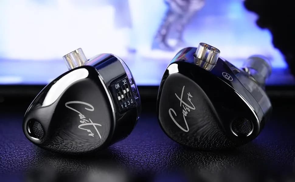 EZ EAR KZ Castor Wired In-Ear Monitor Headphones 2DD Tuning Adjustable Bass thumbnail 4
