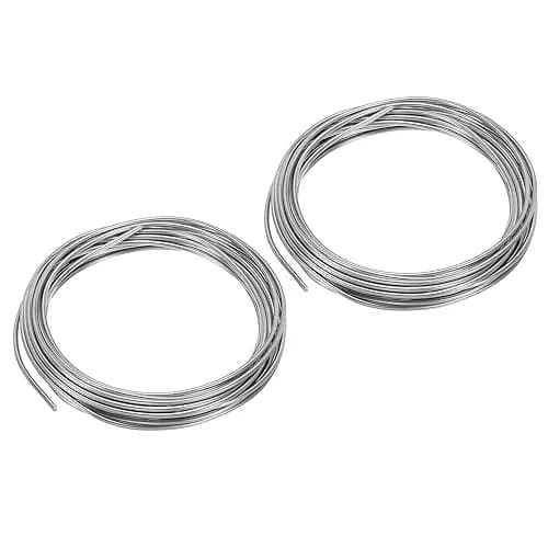 PATIKIL 99.99% High Purity Zinc Wire - 2 Roll 14 Gauge Soft Beading Wire 2mm (5m/16.4ft) | For Crafting & Scientific Use thumbnail 1