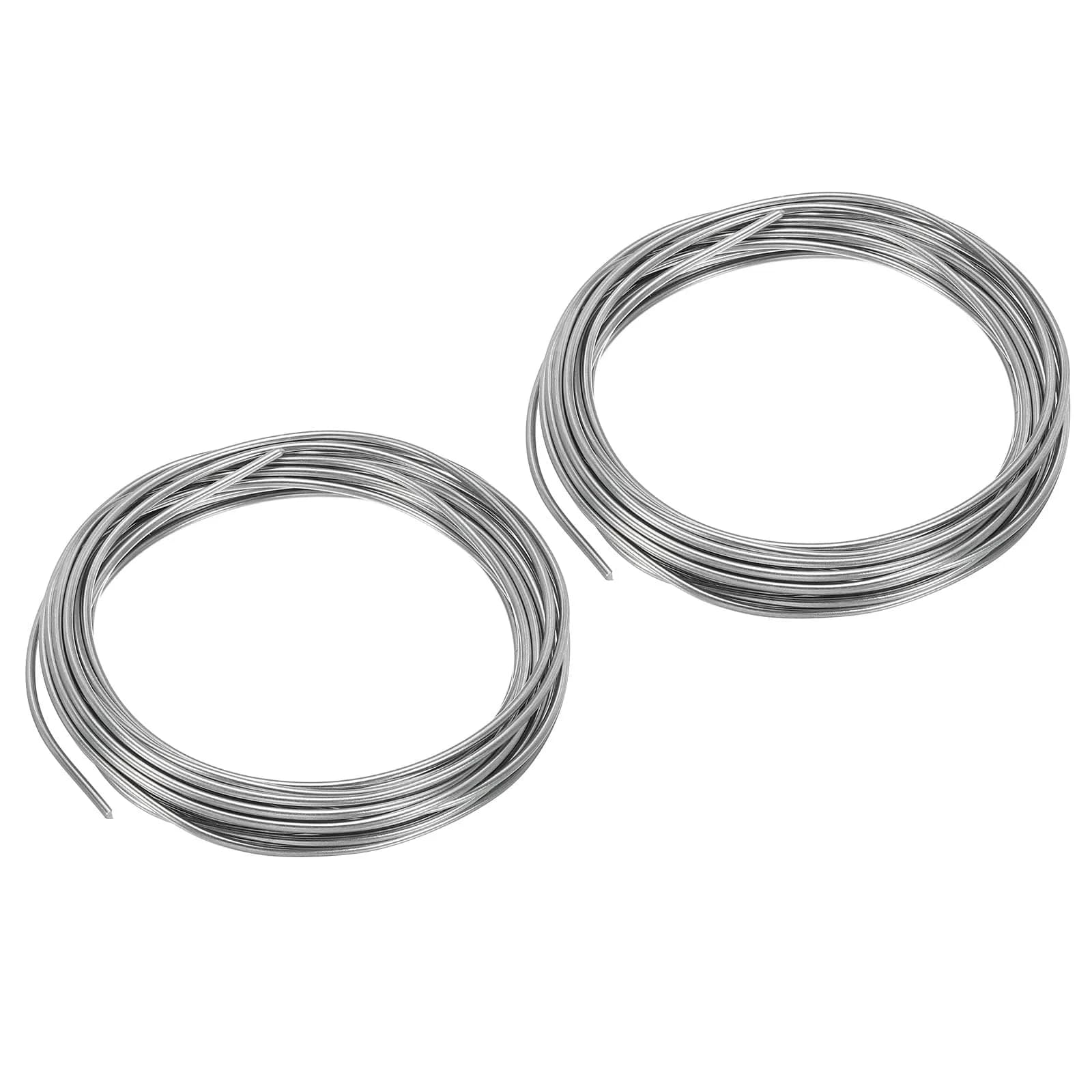 PATIKIL 99.99% High Purity Zinc Wire - 2 Roll 14 Gauge Soft Beading Wire 2mm (5m/16.4ft) | For Crafting & Scientific Use