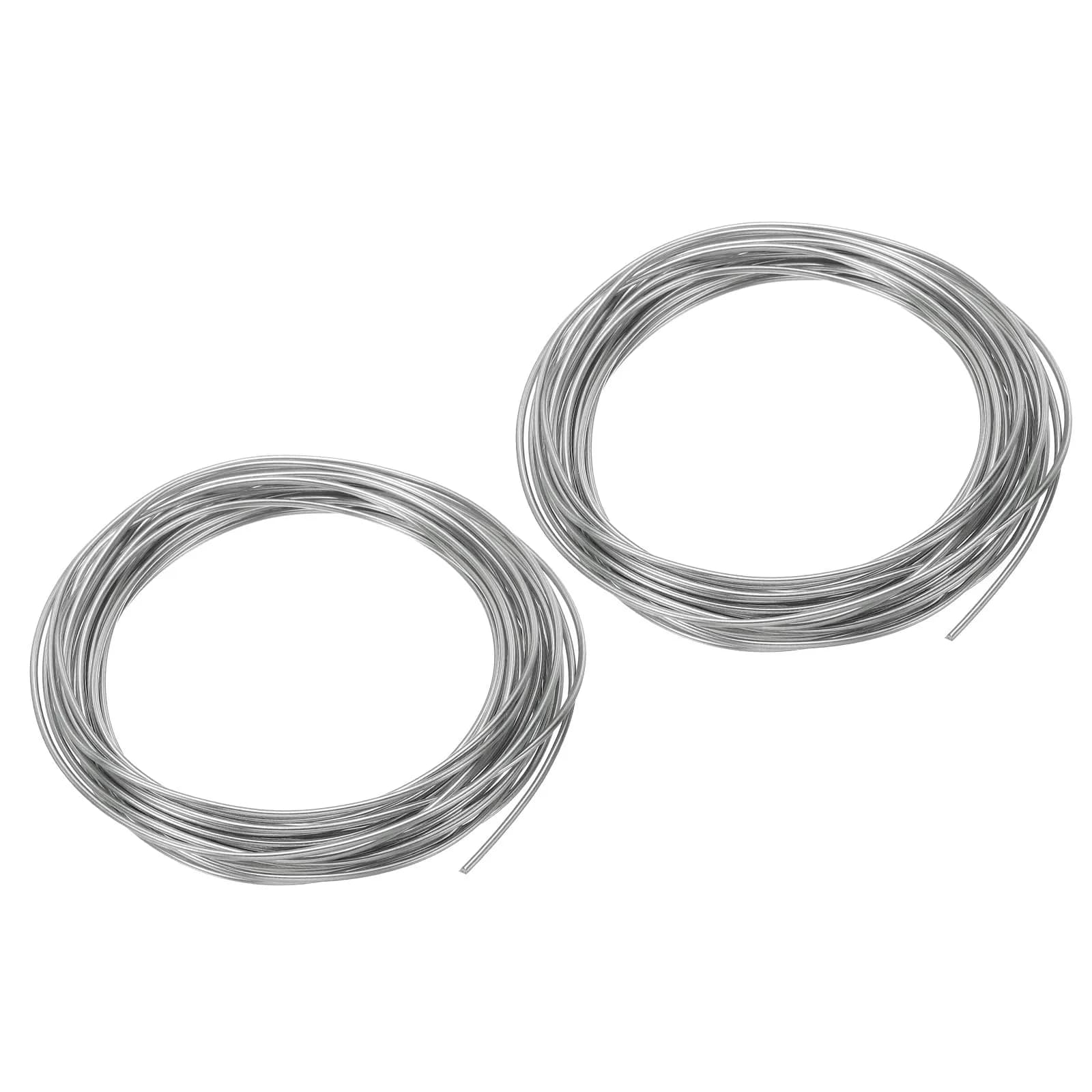 PATIKIL 99.99% High Purity Zinc Wire 1.2mm Diameter | 2 Rolls (16.4Ft/Roll) Soft Craft Wire - main product image