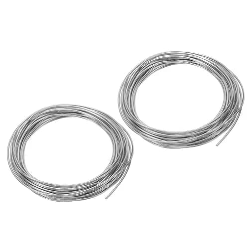 PATIKIL 99.99% High Purity Zinc Wire 1.2mm Diameter | 2 Rolls (16.4Ft/Roll) Soft Craft Wire thumbnail 1
