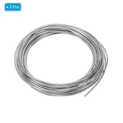 PATIKIL 99.99% High Purity Zinc Wire 1.2mm Diameter | 2 Rolls (16.4Ft/Roll) Soft Craft Wire thumbnail 3