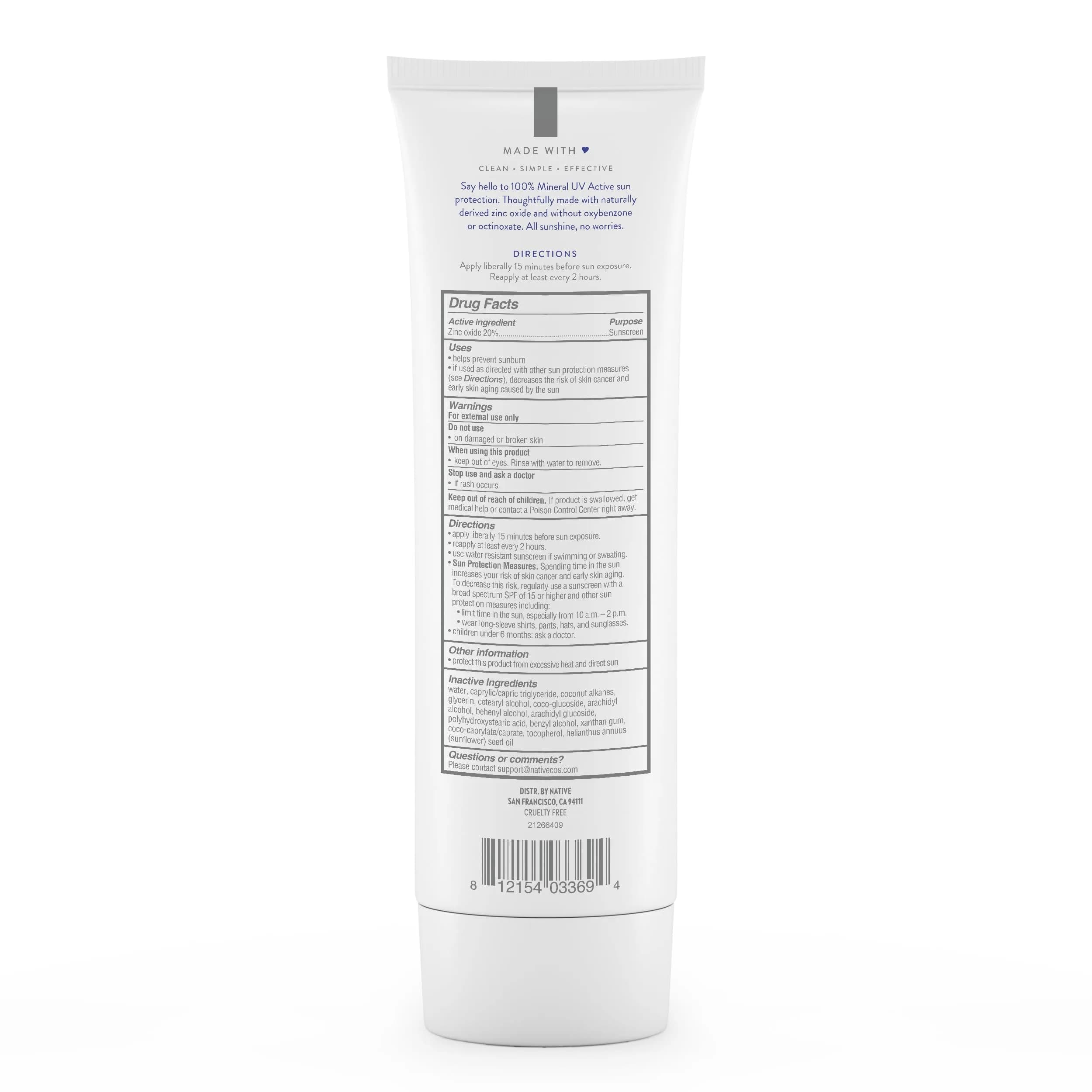 Native Sunscreen SPF 30 Lotion 148ml (5 Fl Oz) | Dermatologist Tested for Sensitive Skin - view 8