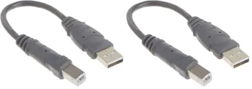 Belkin USB A/B Device Daisy Chain Cable 15cm (6 Inches) Pack of 2 | Connects Printers, Hubs, and More thumbnail 1