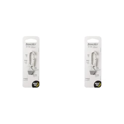 Nite Ize KMT-11-R3 Carabiner Multi-Tool | Stainless Steel, 2 Pack, Silver thumbnail 1