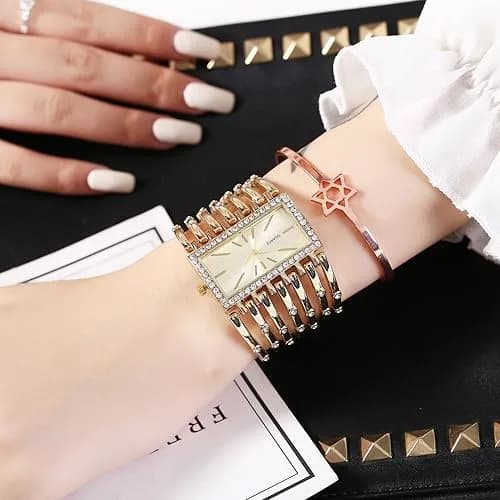 Dacdyi Women's Quartz Watch 0.28in Dial | Elegant Gold Tone Accessory thumbnail 3