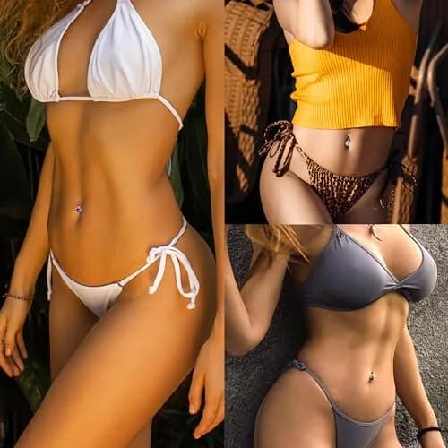 NICEIGHT 2PCS 14G Surgical Steel Belly Button Rings | CZ Navel Piercing Jewelry for Women (10mm) | Hypoallergenic & Trendy thumbnail 5