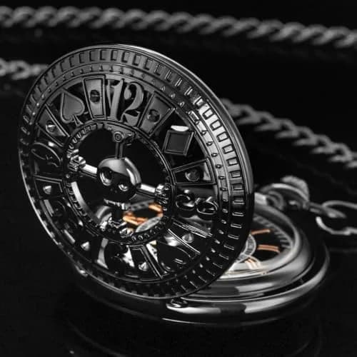 Alwesam Pocket Watch Men's Hand Wind Mechanical Roman Numerals 48mm Alloy Case thumbnail 4