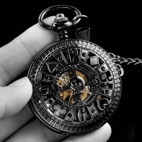 Alwesam Pocket Watch Men's Hand Wind Mechanical Roman Numerals 48mm Alloy Case thumbnail 9