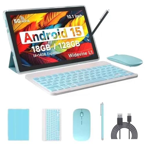 IWEGGO Android 15 Tablet 10 Inch 18GB RAM 128GB ROM | 2TB Expandable, 5G WiFi6, HD Touch Screen thumbnail 1