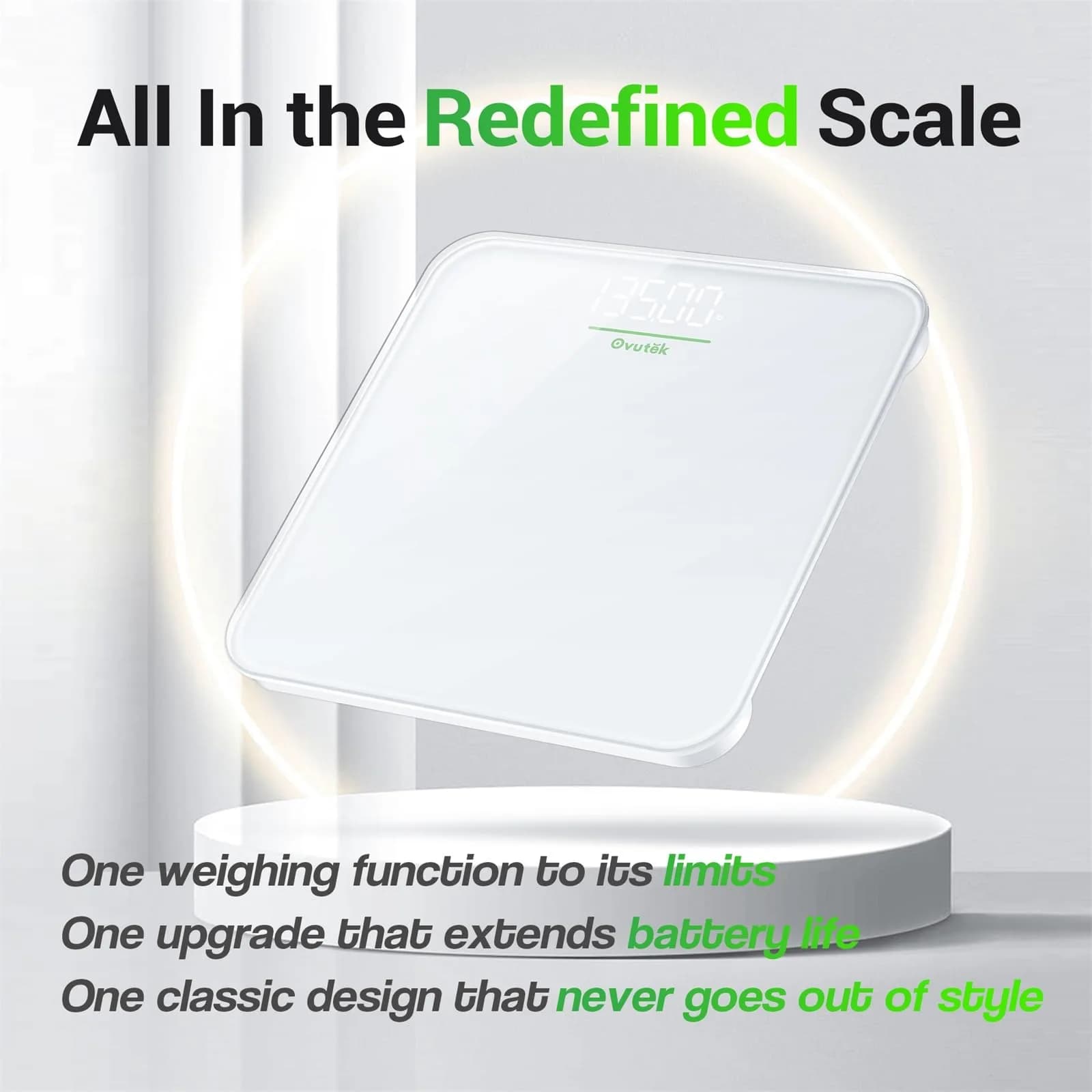 Ovutek Digital Body Weight Scale 26cm (10.2in) | Professional Accuracy - view 7