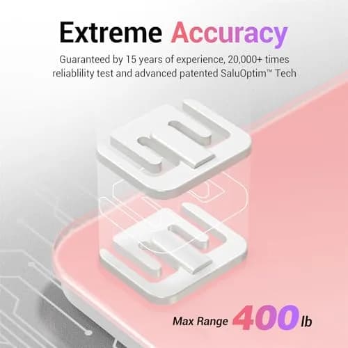 Ovutek Pink Digital Body Weight Scale 181 kg (400 lb) | FDA Approved, Accurate to 0.1 lb thumbnail 5