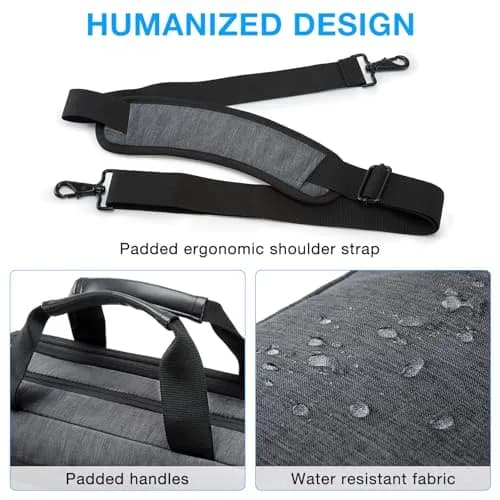 BAGSMART 17.3 Inch Expandable Laptop Briefcase | Water-Resistant Business Travel Bag thumbnail 6